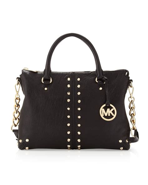 michael kors black studded handbag